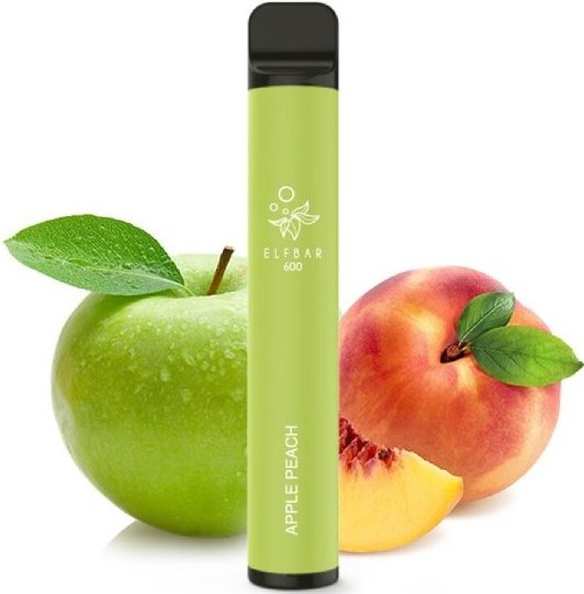 Fotografie Elf Bar 600 jednorázová e-cigareta - Apple Peach (jablko s broskví) 20mg