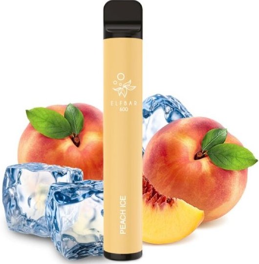Elf Bar 600 e-cigareta Peach Ice 20mg (Ledová broskvička)