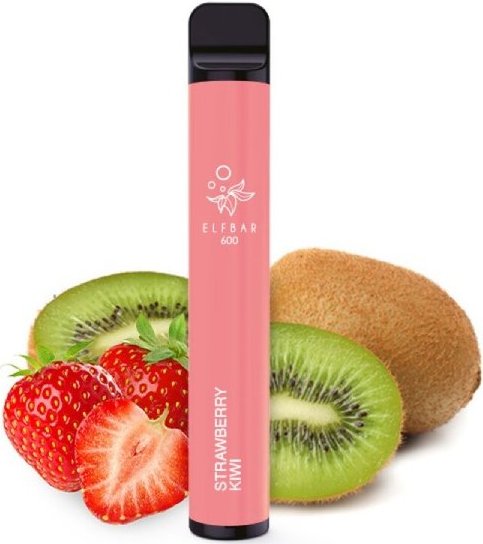 Fotografie Elf Bar 600 Jednorázová e-cigareta Strawberry Kiwi (Jahoda s kiwi) 20mg