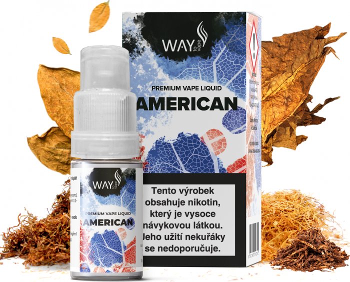 E-liquid WAY to Vape American 10ml (Americký tabák) Obsah nikotinu: 3mg