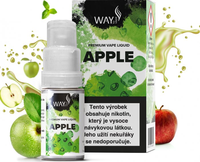 Fotografie Liquid WAY to Vape Apple 10ml-6mg