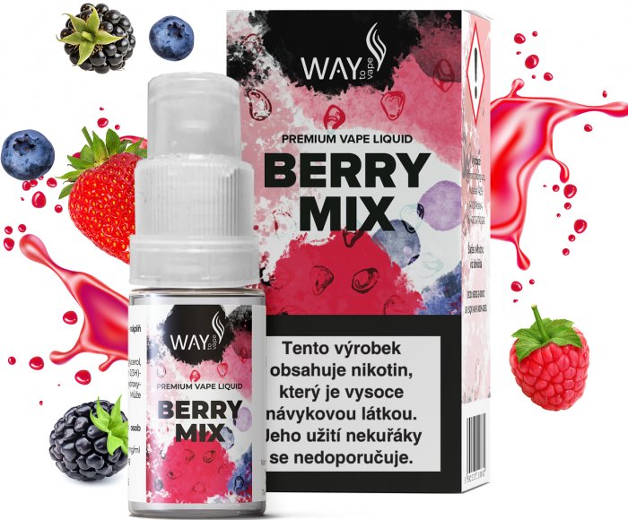 Fotografie Liquid WAY to Vape Berry Mix 10ml-12mg