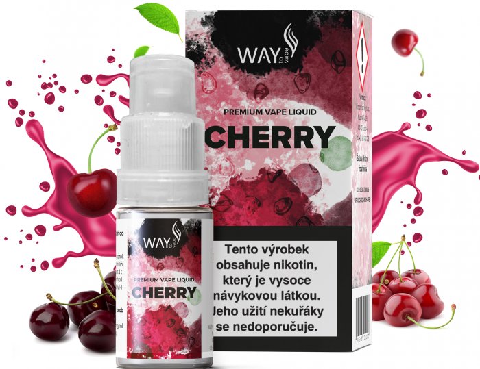 E-liquid WAY to Vape Cherry 10ml (třešeň) Obsah nikotinu: 12mg