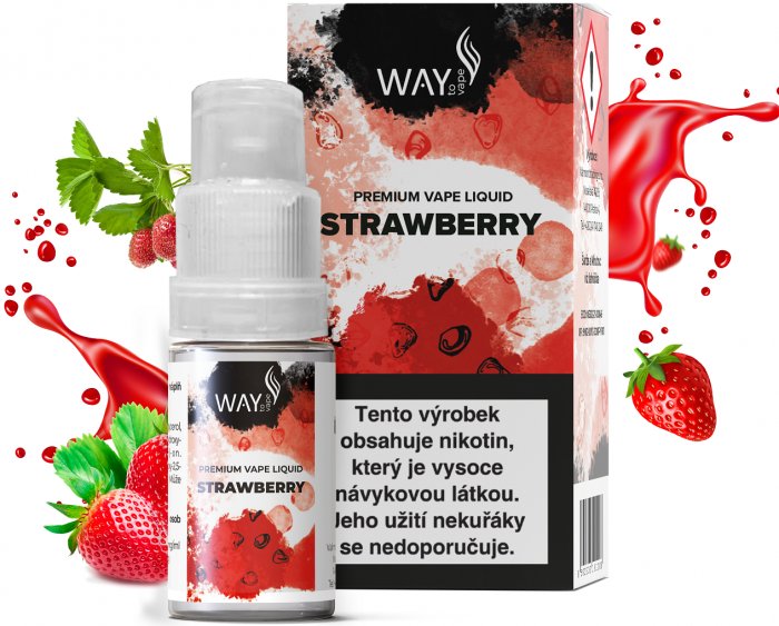 Fotografie Liquid WAY to Vape Strawberry 10ml-0mg