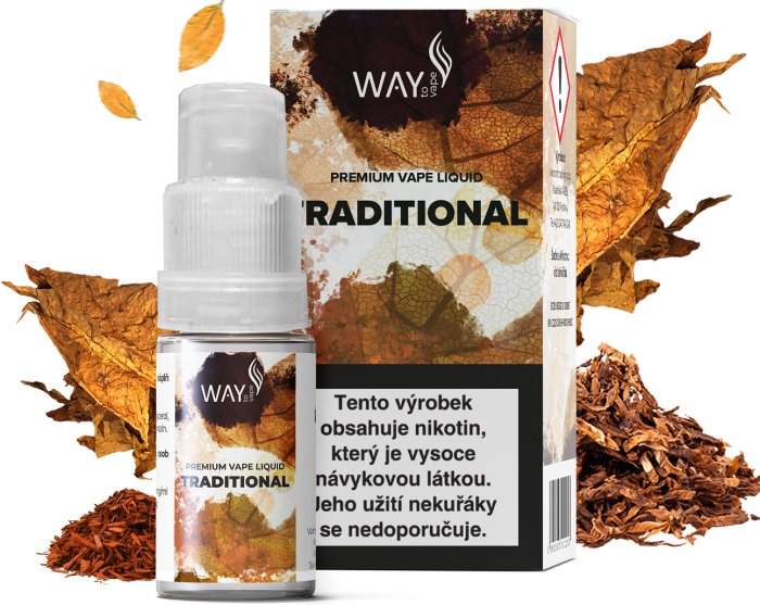 E-liquid WAY to Vape Traditional 10ml (Tradiční tabák) Obsah nikotinu: 18mg