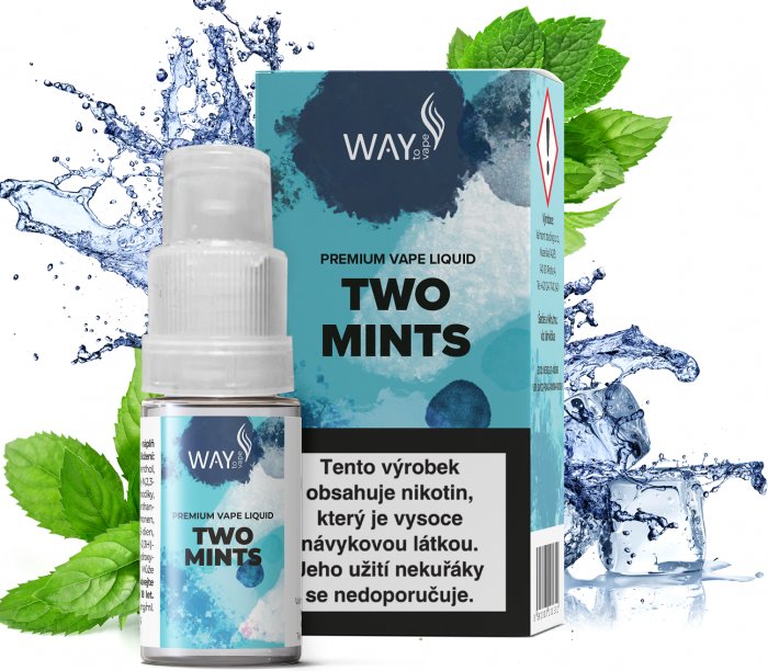 E-liquid WAY to Vape Two Mints 10ml (mix máty a mentolu) Obsah nikotinu: 12mg