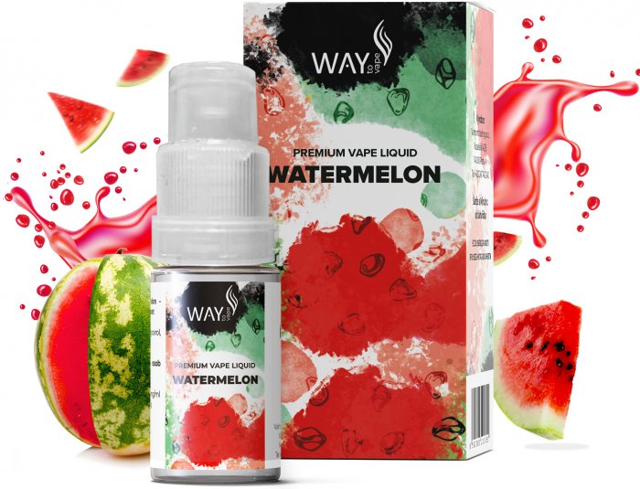 E-liquid WAY to Vape Watermelon 10ml (vodní meloun) Obsah nikotinu: 12mg