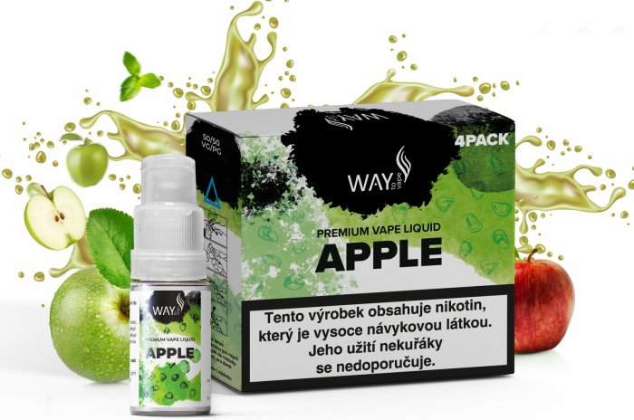 Fotografie E-liquid WAY to Vape Apple 4x10ml (jablko) Obsah nikotinu: 3mg
