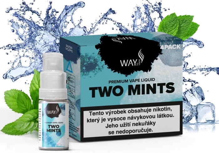 E-liquid WAY to Vape Two Mints 4x10ml (mix máty a mentolu) Obsah nikotinu: 3mg