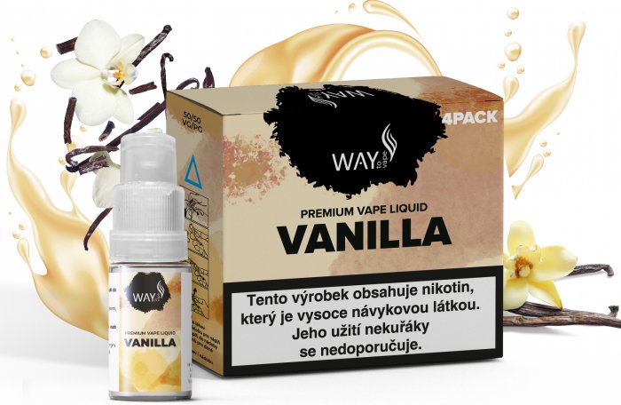 Fotografie E-liquid WAY to Vape Vanilla 4x10ml (Vanilka) Obsah nikotinu: 6mg