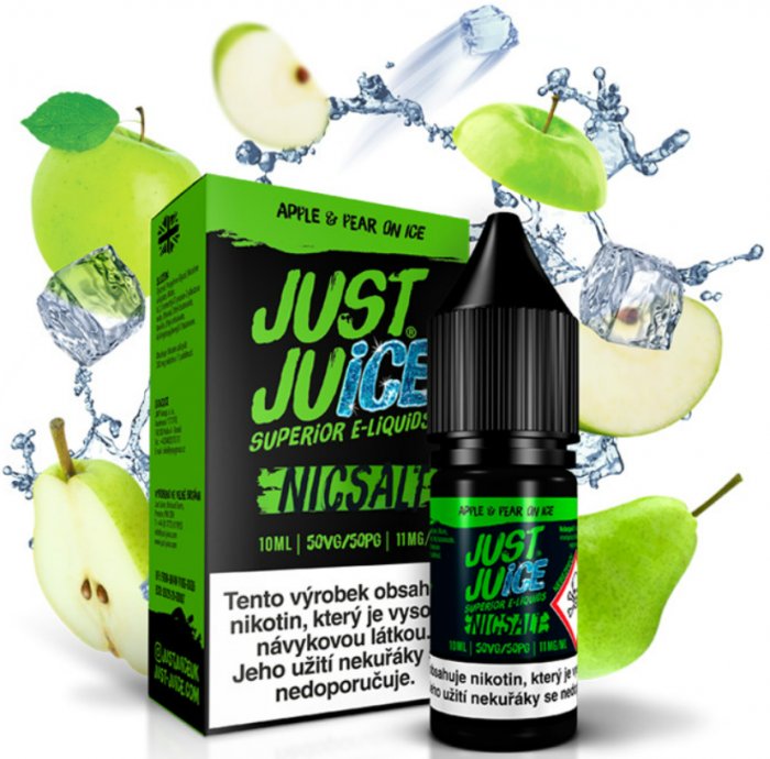 Fotografie Just Juice SALT Apple & Pear On Ice 10ml (Ledové jablko a hruška) Obsah nikotinu: 11mg