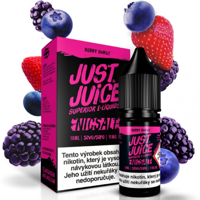 Fotografie Liquid Just Juice SALT Berry Burst 10ml (Lesní směs) Obsah nikotinu: 11mg