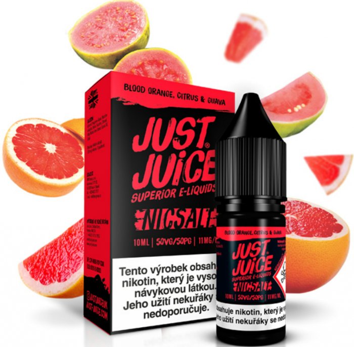 Fotografie Just Juice SALT Blood Orange, Citrus & Guava 10ml Obsah nikotinu: 20mg
