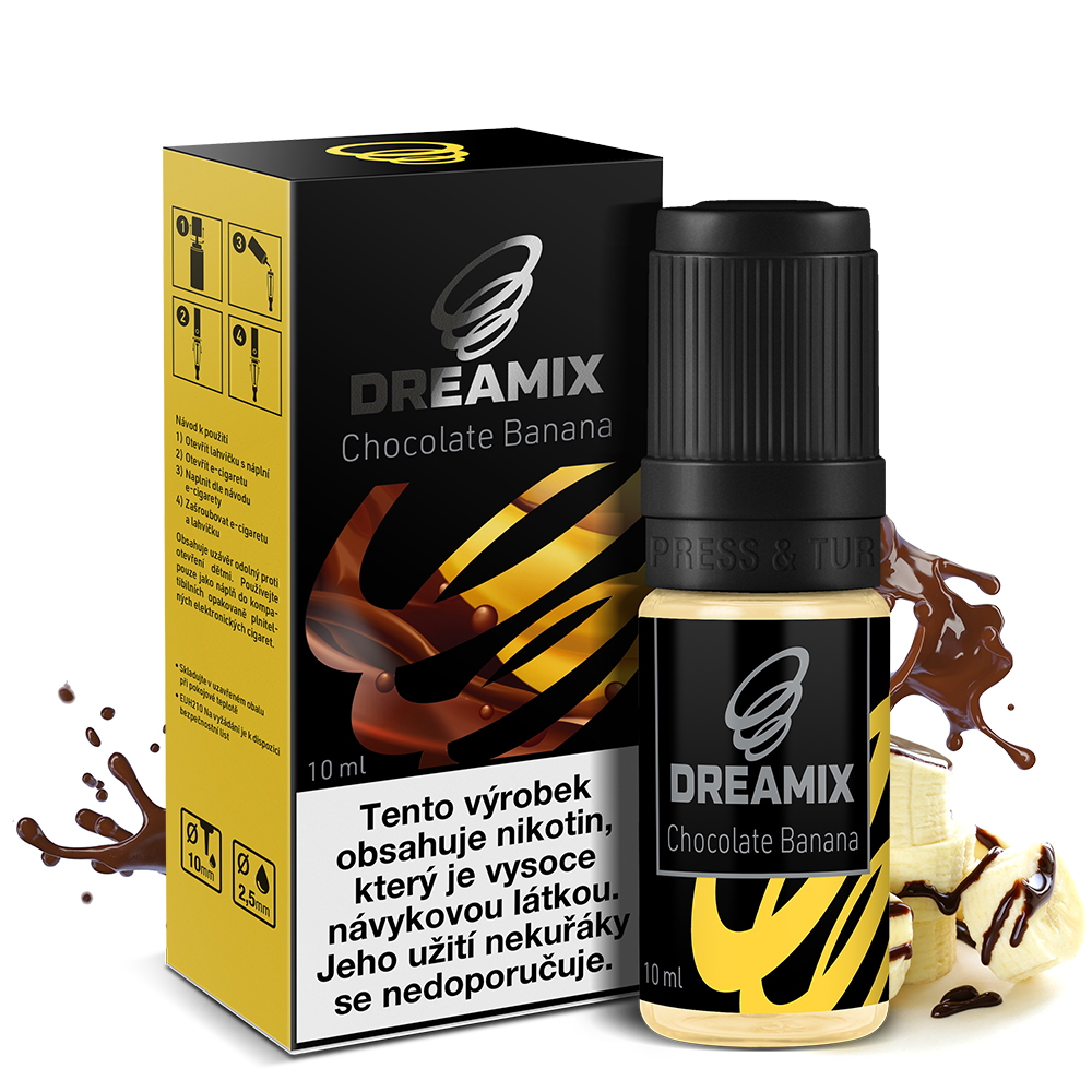Dreamix - Čokoládový banán (Chocolate Banana) 10ml Obsah nikotinu: 0mg