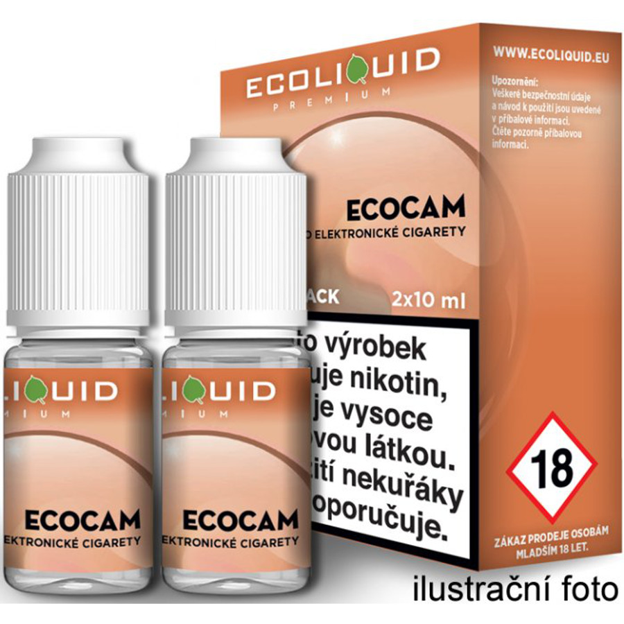 Ecoliquid (CZ) ECOCAM - český ECOLIQUID - 2x10ml Obsah nikotinu: 20mg