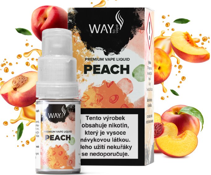 Liquid WAY to Vape Peach 10ml (Broskev) Obsah nikotinu: 12mg