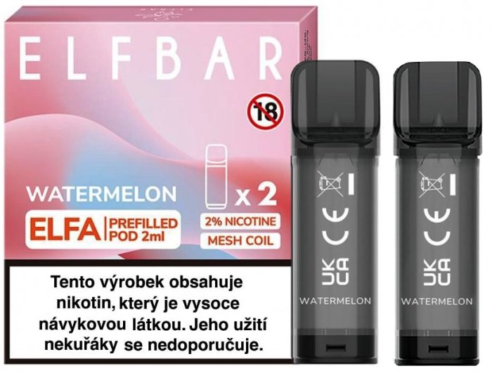 Elf Bar ELFA Pods cartridge - Vodní meloun (Watermelon) 2ks