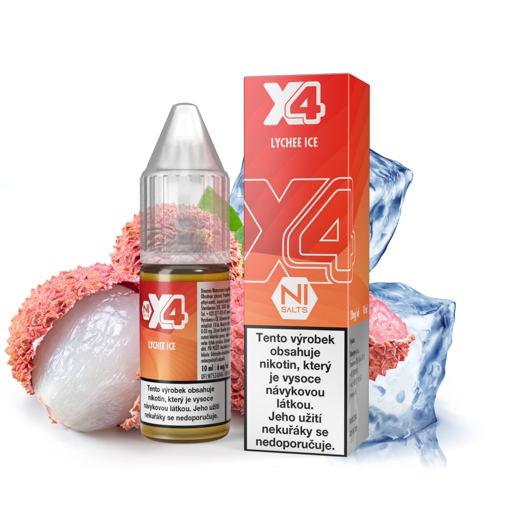 X4 Bar Juice - Chladivé liči (Lychee Ice) 10ml Obsah nikotinu: 10mg