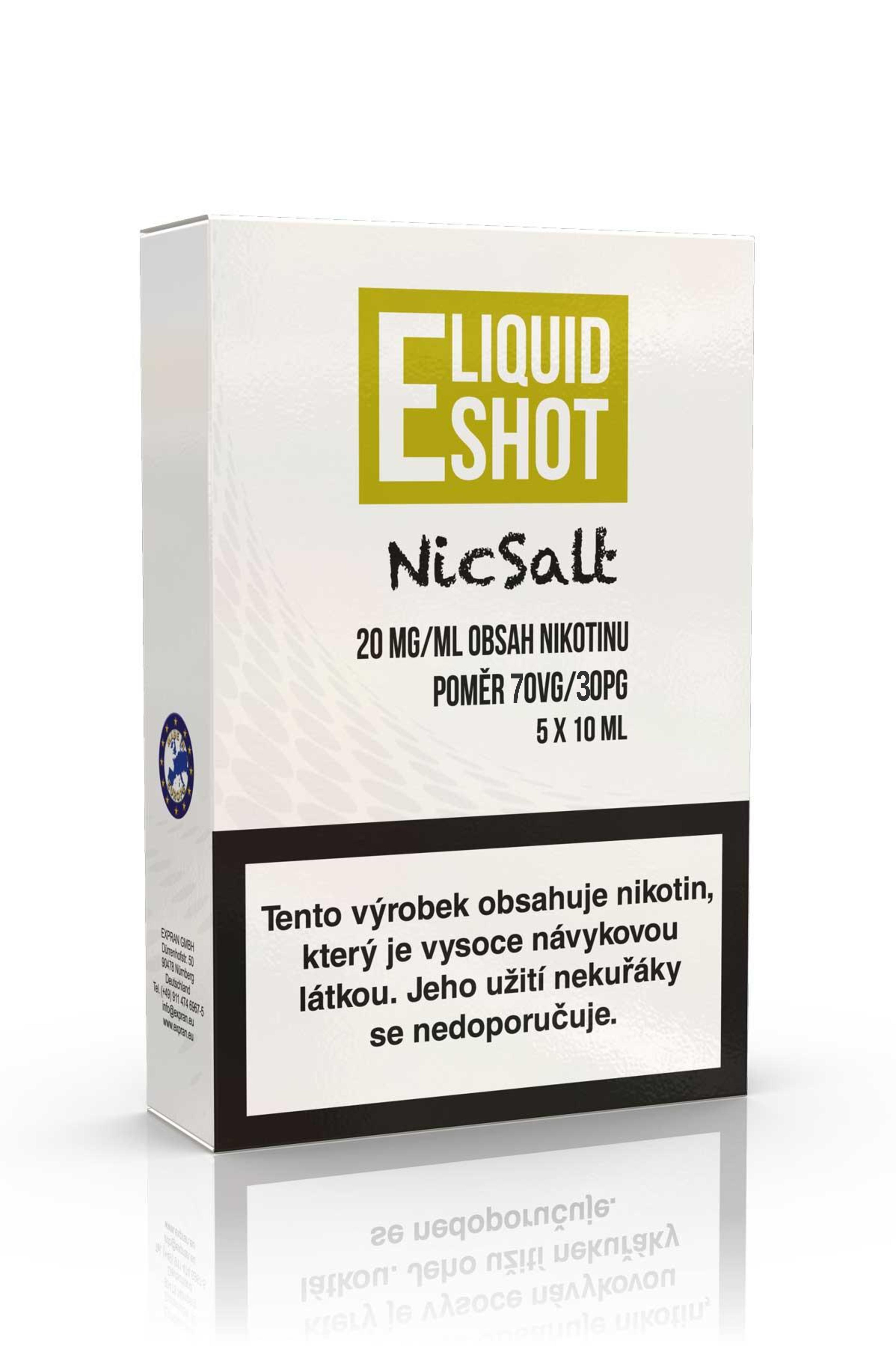 E-LIQUID SHOT NICSALT Booster 5x10ml 50PG/50VG 20mg