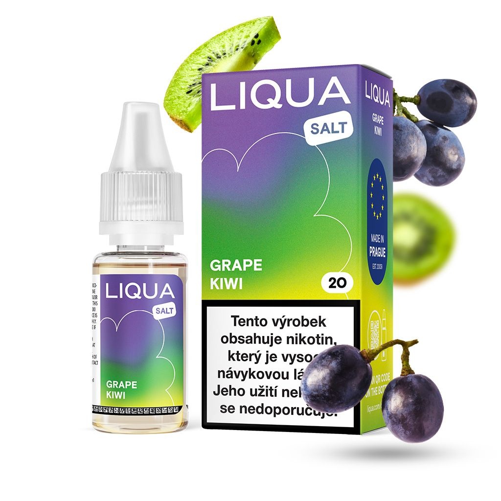 Liqua Salt - Grape Kiwi (Hroznové víno a kiwi) 10ml Obsah nikotinu: 10mg