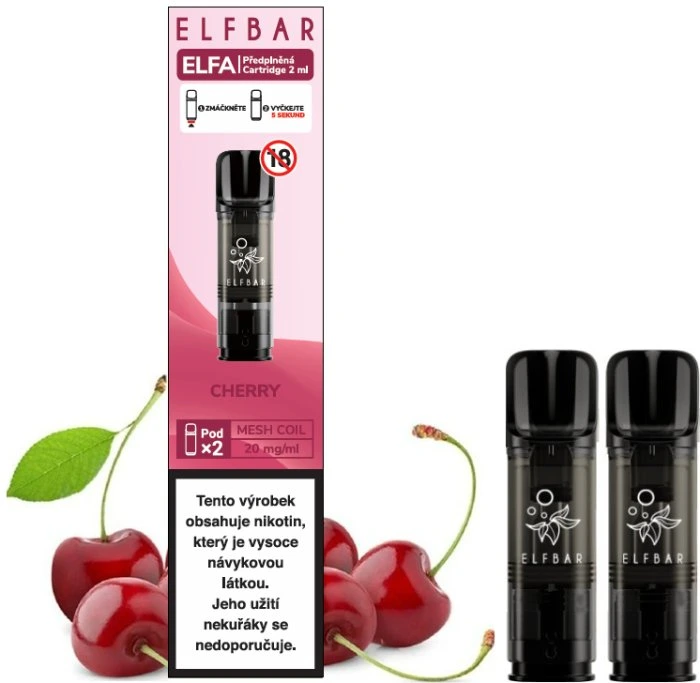 Elf Bar ELFA Pods cartridge 2Pack - Třešeň (Cherry) 20mg 2Pack
