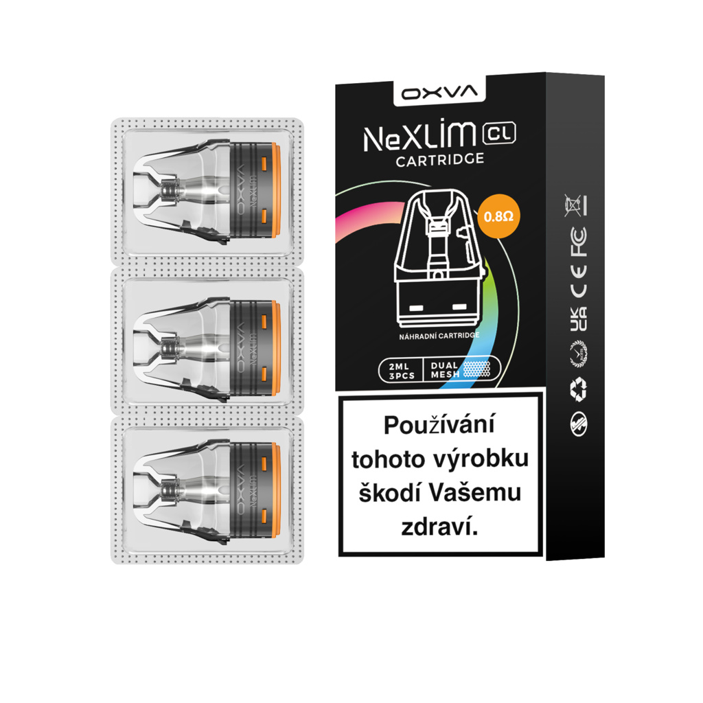 OXVA NeXLIM CL cartridge 2ml 3Pack Odpor: 0.8 Ohm