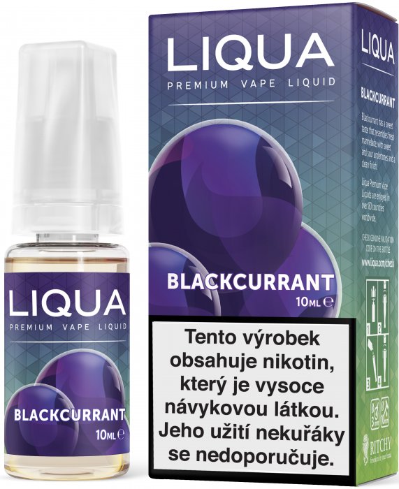 Fotografie Černý rybíz - Blackcurrant - LIQUA Elements 10ml Obsah nikotinu: 0mg