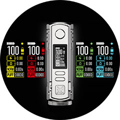 BD Vape Mod Rayden 100 V2 Forgen Carbon Fiber Limited Edition OLED displej