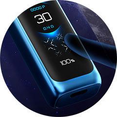 Geekvape Wenax Q Ultra Pod Kit, displej.