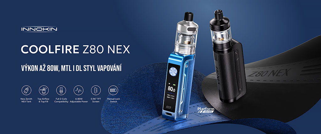 Innokin Coolfire Z80 Nex elegantní design s umělou kůží