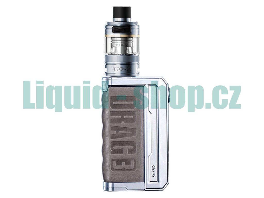 VOOPOO DRAG 3 - 177W - Full Grip s TPP X Pod (Silver Treasure Lime), produktová fotografie.