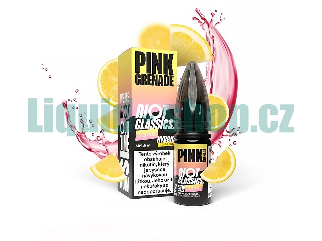 Riot SALT Hybrid - Pink Grenade - 20mg, produktový obrázek.