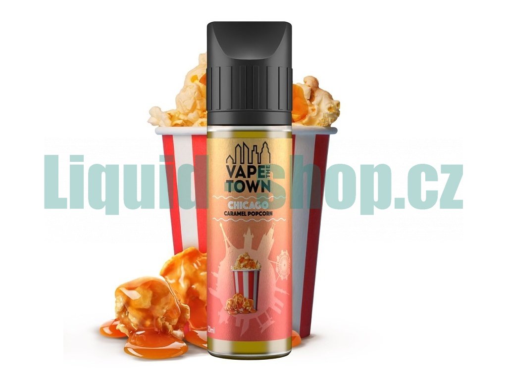 VapeTown - Shake & Vape - Chicago Sweet Popcorn - 20ml, produktový obrázek.