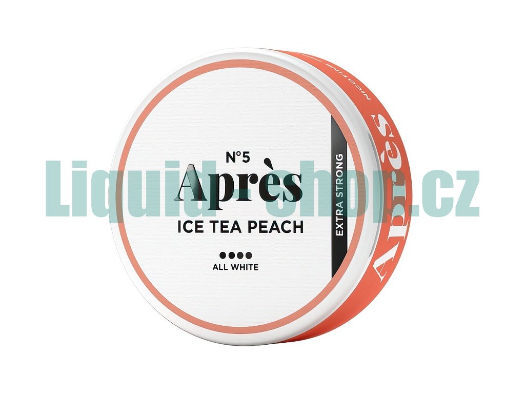 Après - nikotinové sáčky - Ice Tea Peach Extra Strong - 15mg /g, produktový obrázek.