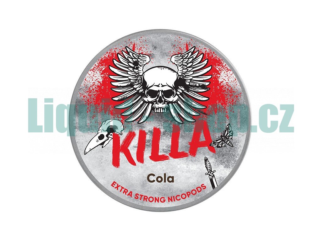 KILLA - nikotinové sáčky - Cola - 16mg /g, produktový obrázek.