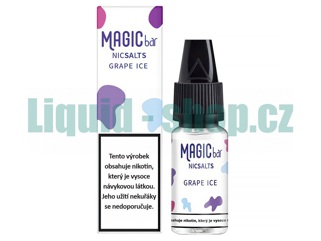 Magic BAR - Salt e-liquid - 20mg - Grape Ice 20mg, produktový obrázek.