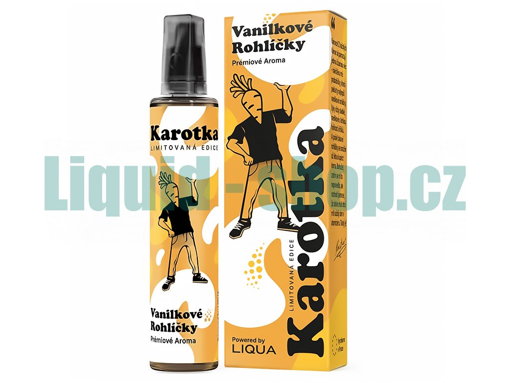 Liqua Mix&Go by Karotka - Vanilkové Rohlíčky - 12ml, produktový obrázek.