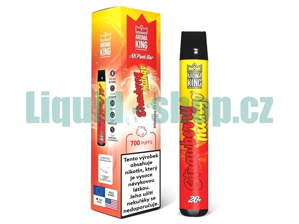 Aroma King AK Pank Bar - 20mg - Strawberry Mango, produktový obrázek.