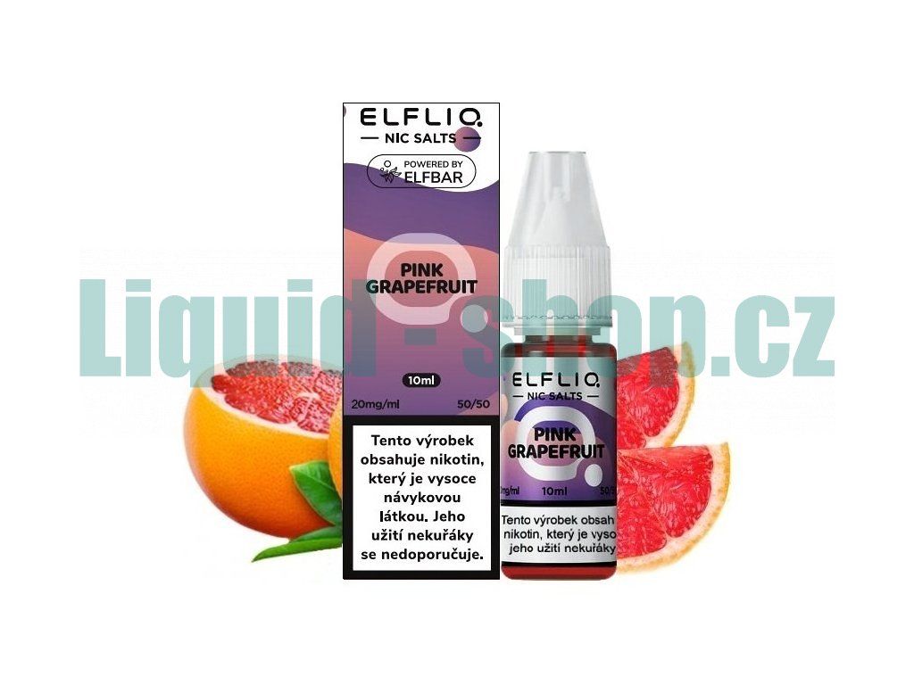 Elf Bar Elfliq - Salt e-liquid - Pink Grapefruit - 10ml - 20mg, produktový obrázek.