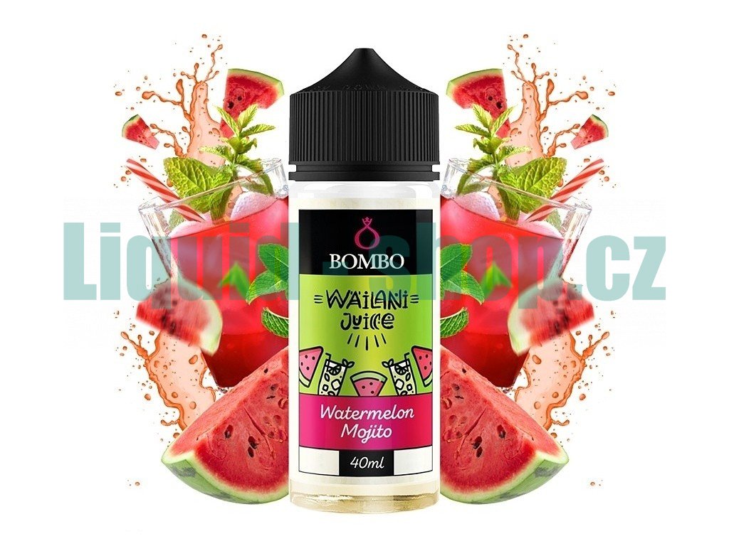 Bombo - Wailani Juice - S&V - Watermelon Mojito (Melounové mojito) 40ml, produktový obrázek.