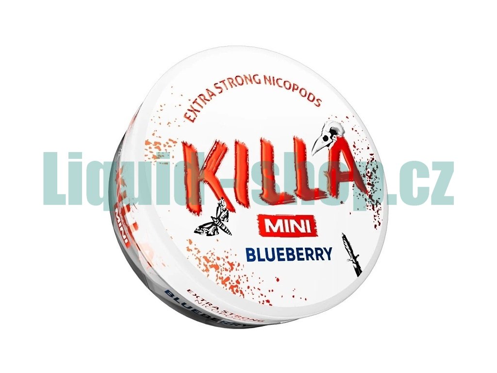 KILLA Mini - nikotinové sáčky - Blueberry - 16mg /g, produktový obrázek.