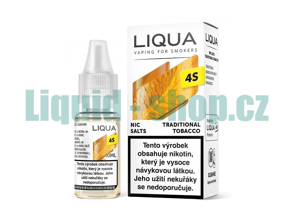 Liqua 4S - Traditional Tobacco - 18mg, produktový obrázek.