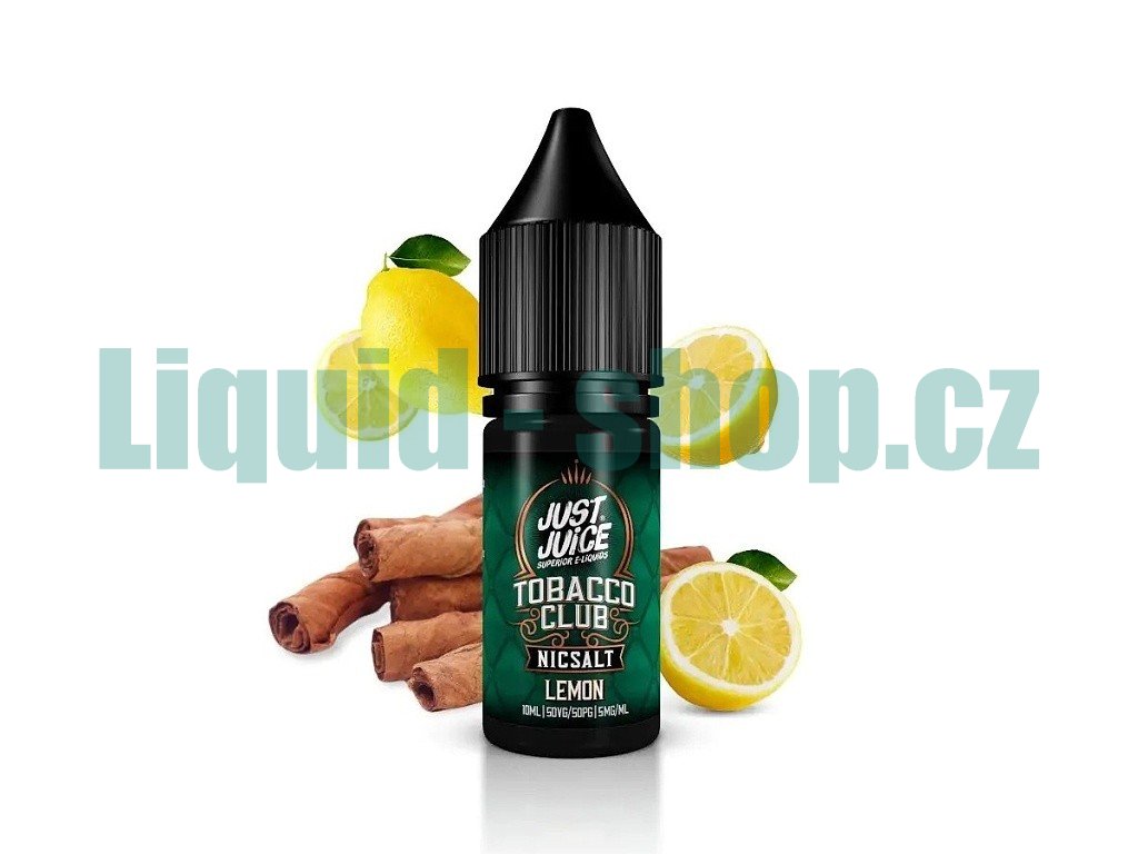 Just Juice Salt - E-liquid - Tobacco Lemon (Tabák s citronem) - 11mg, produktový obrázek.