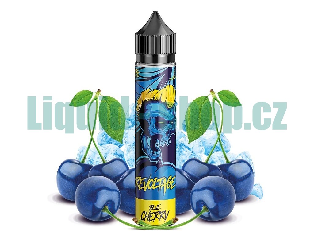 Revoltage - S&V - Blue Cherry (Chladivá třešeň) - 15ml, produktový obrázek.