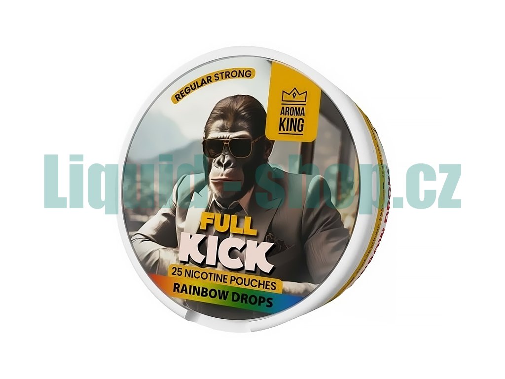Aroma King Full Kick - nikotinové sáčky - Rainbow Drops - 20mg /g, produktový obrázek.