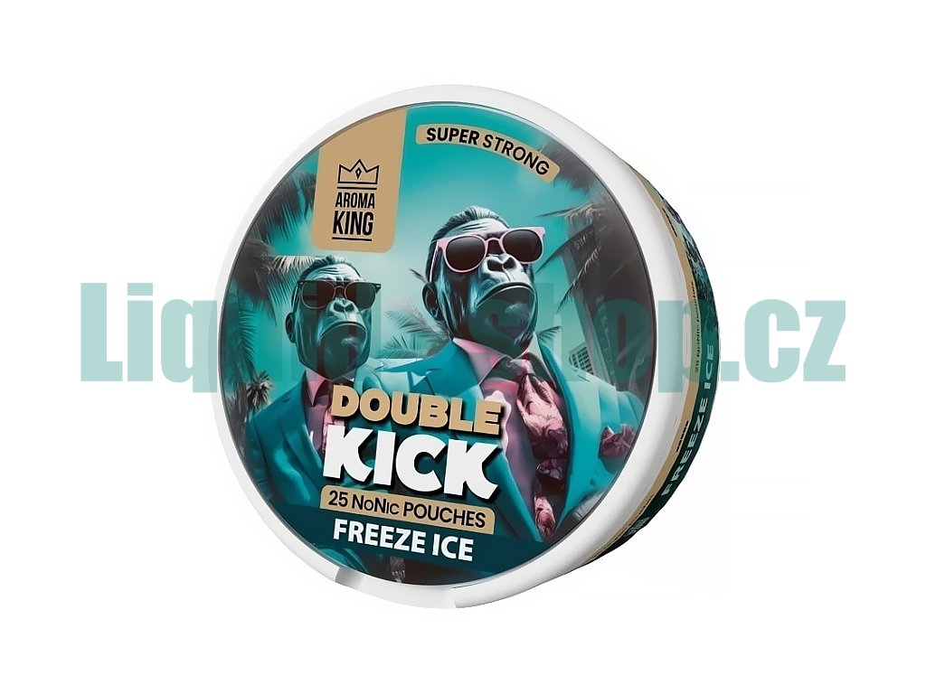 Aroma King Double Kick - NoNic sáčky - Freeze ICE - 10mg /g, produktový obrázek.