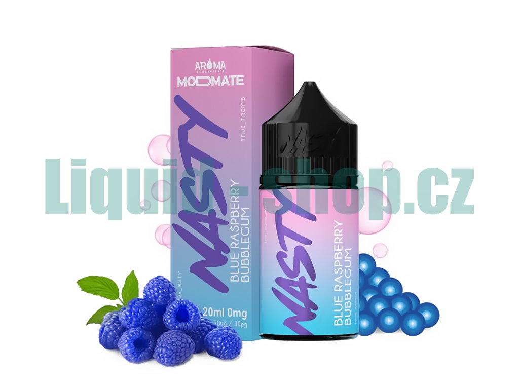 Nasty Juice ModMate - Shake & Vape - Blue Raspberry Bubblegum - 20ml, produktový obrázek.