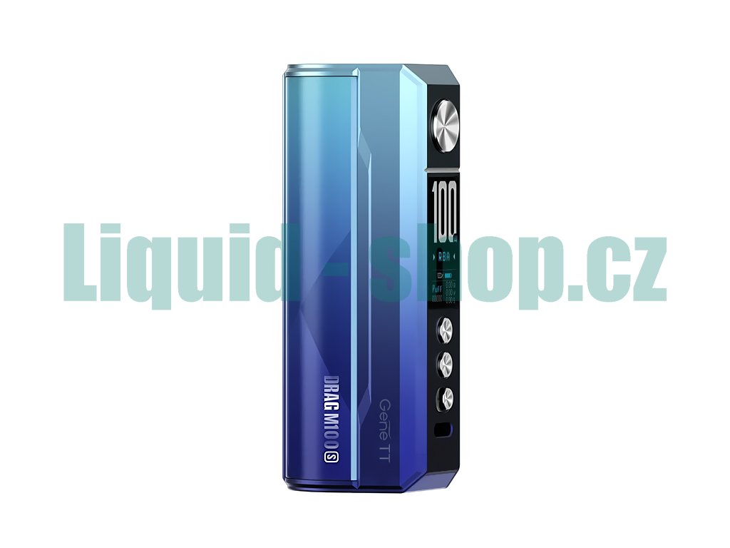 VooPoo Drag M100S Mod - Easy Grip - Cyan & Blue, produktový obrázek.