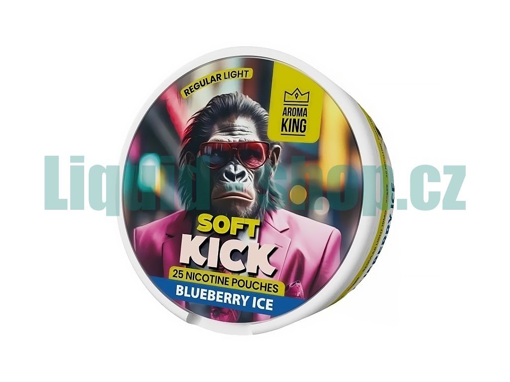 Aroma King Soft Kick - nikotinové sáčky - Blueberry ICE - 10mg /g, produktový obrázek.
