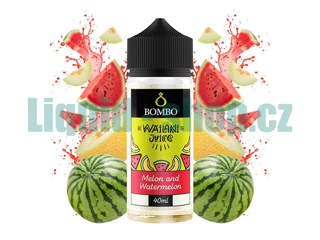Bombo - Wailani Juice - S&V - Melon and Watermelon (Melounový mix) - 40ml, produktový obrázek.